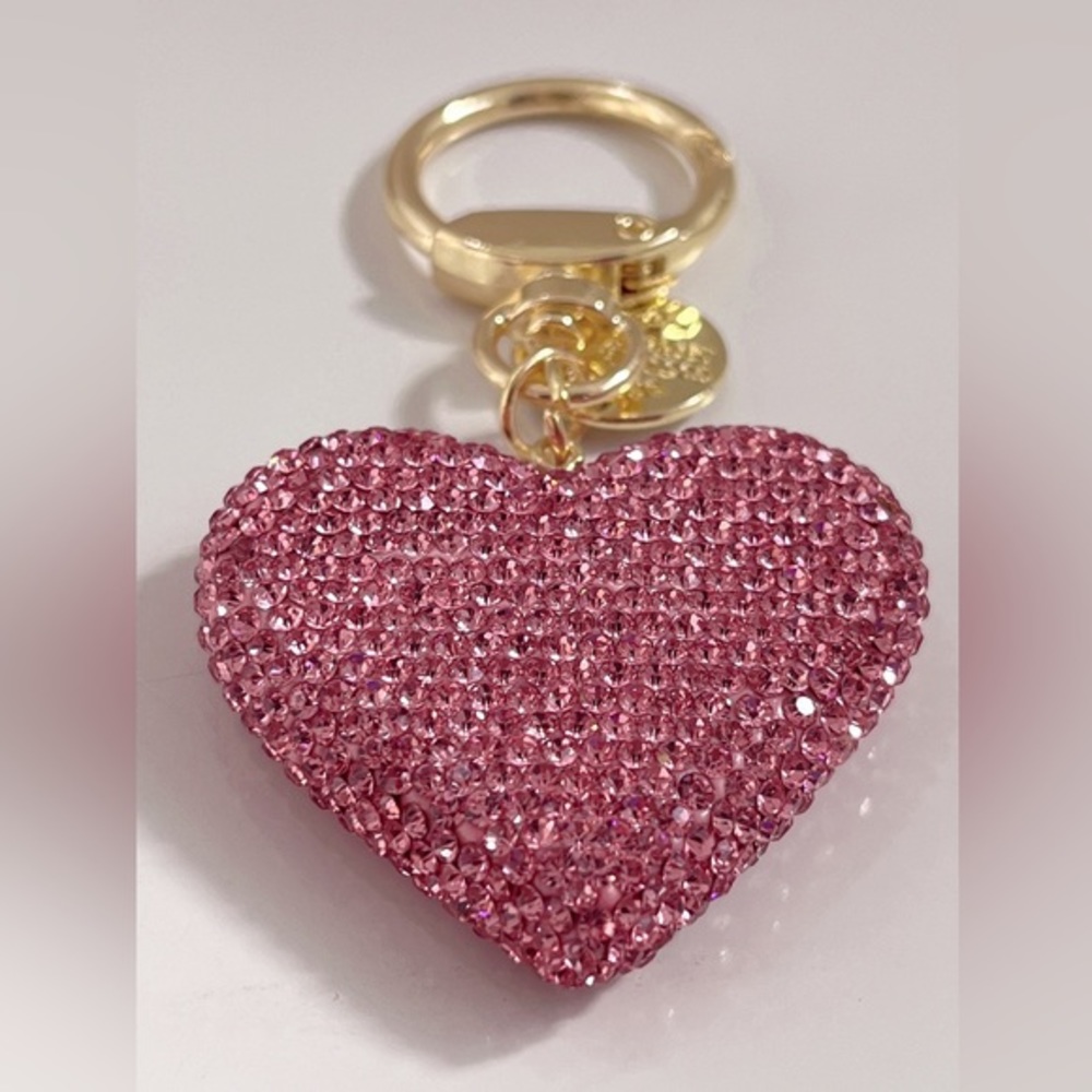 Bling bling heart key chain bag charm‎